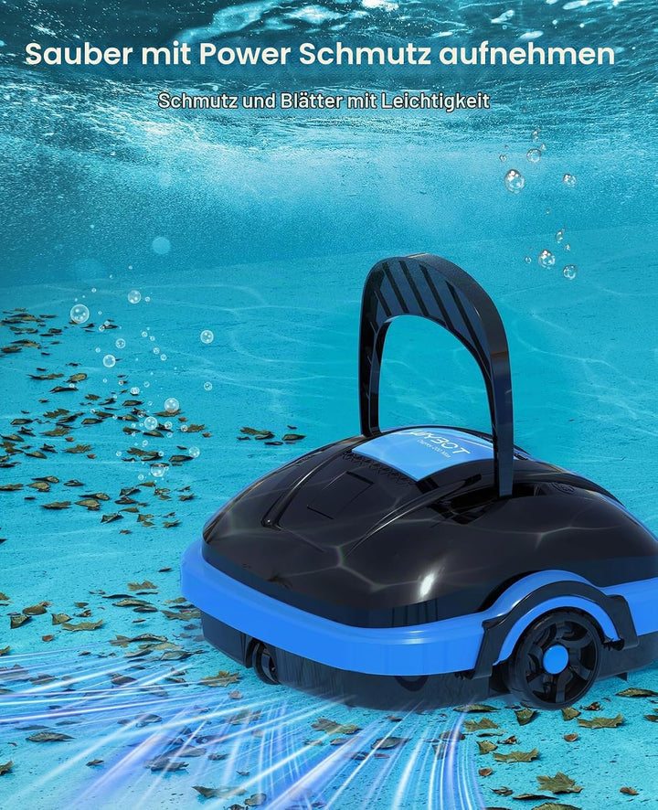 WYBOT Osprey 200 Poolroboter Akku Kabellos Poolsauger Roboter mit Dual Antriebsmotoren,180μm Filtrat