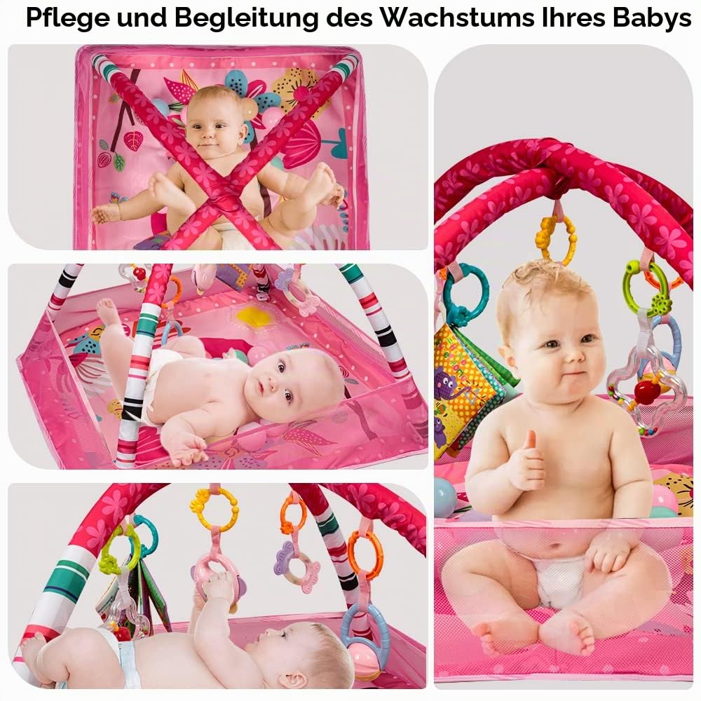 Baby Spielbogen Baby Spieldecke mit Musik &amp; Lichtern ，Pädagogisches Spielzeug für Baby &amp; Kleinkinder