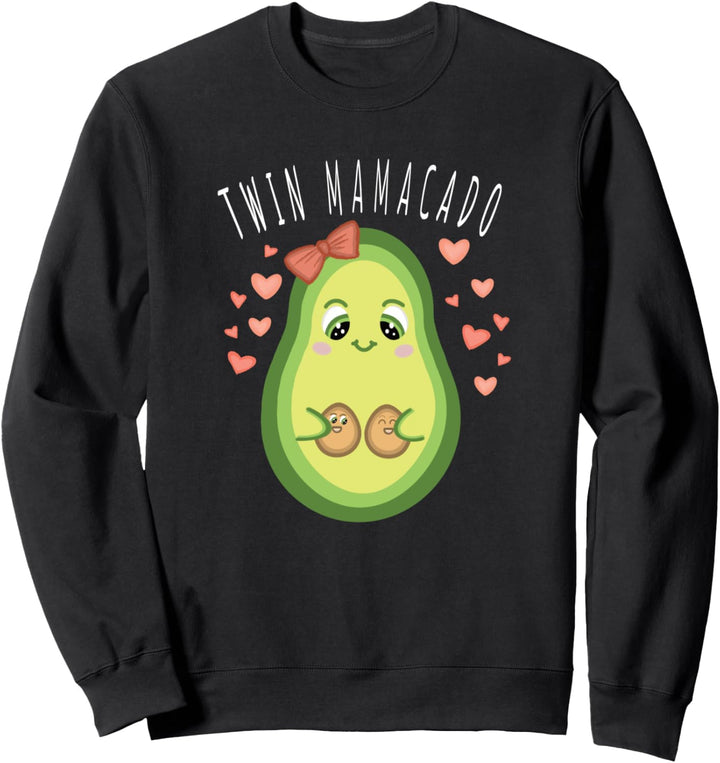 Damen Twin Zwillinge Schwangerschaft Mamacado 2022 Sweatshirt