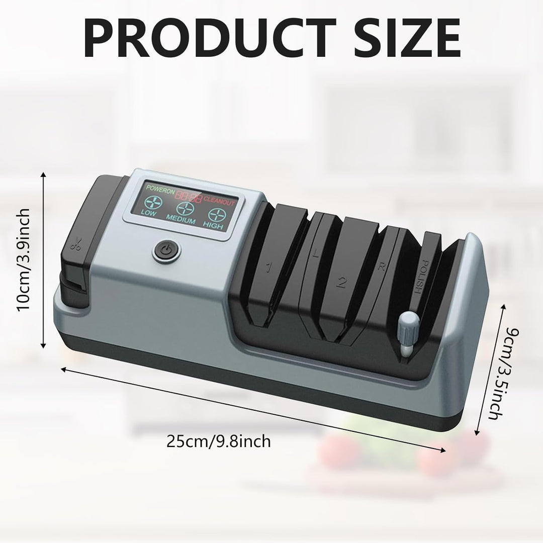 Elektrischer Messerschärfer, Multifunktionaler Messerschärfer mit 3-Geschwindigkeiten Einstellung Di