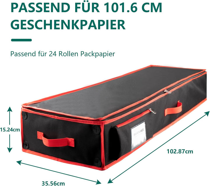 BRANTMAKER Geschenkpapier Aufbewahrungstasche Organizer (40,5 x 14 x 6 in) mit Oxford-Gewebe für Chr