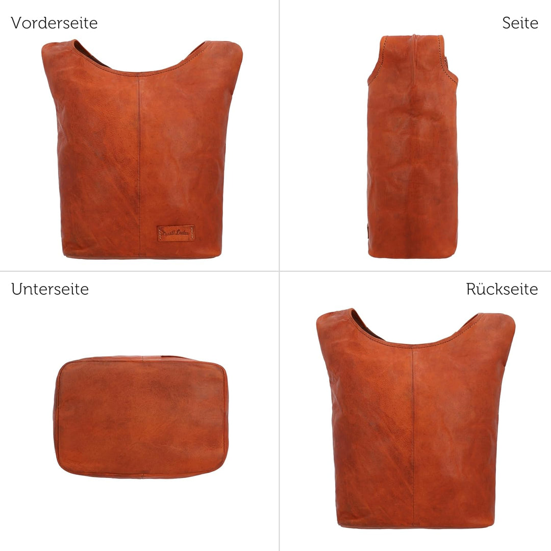 Gusti Umhängetasche Leder - Josephine Damen, Cognac