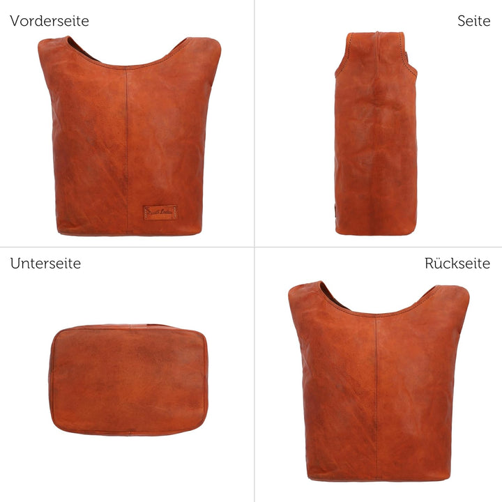Gusti Umhängetasche Leder - Josephine Damen, Cognac