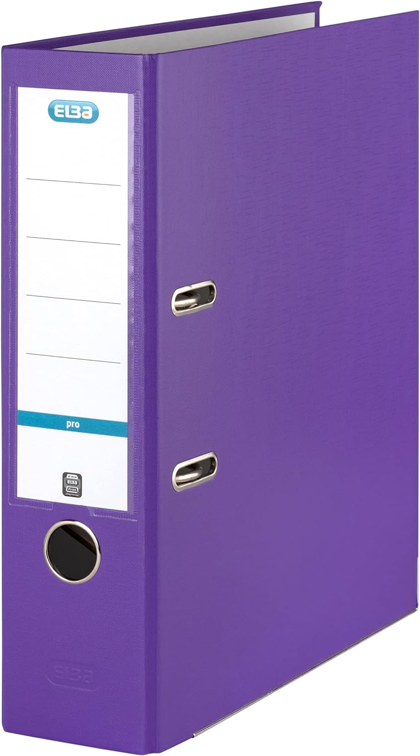 Elba Ordner A4, Smart Pro, 8 cm breit, Kunststoff aussen, violett, 10 Stück violett A4, breit, viole