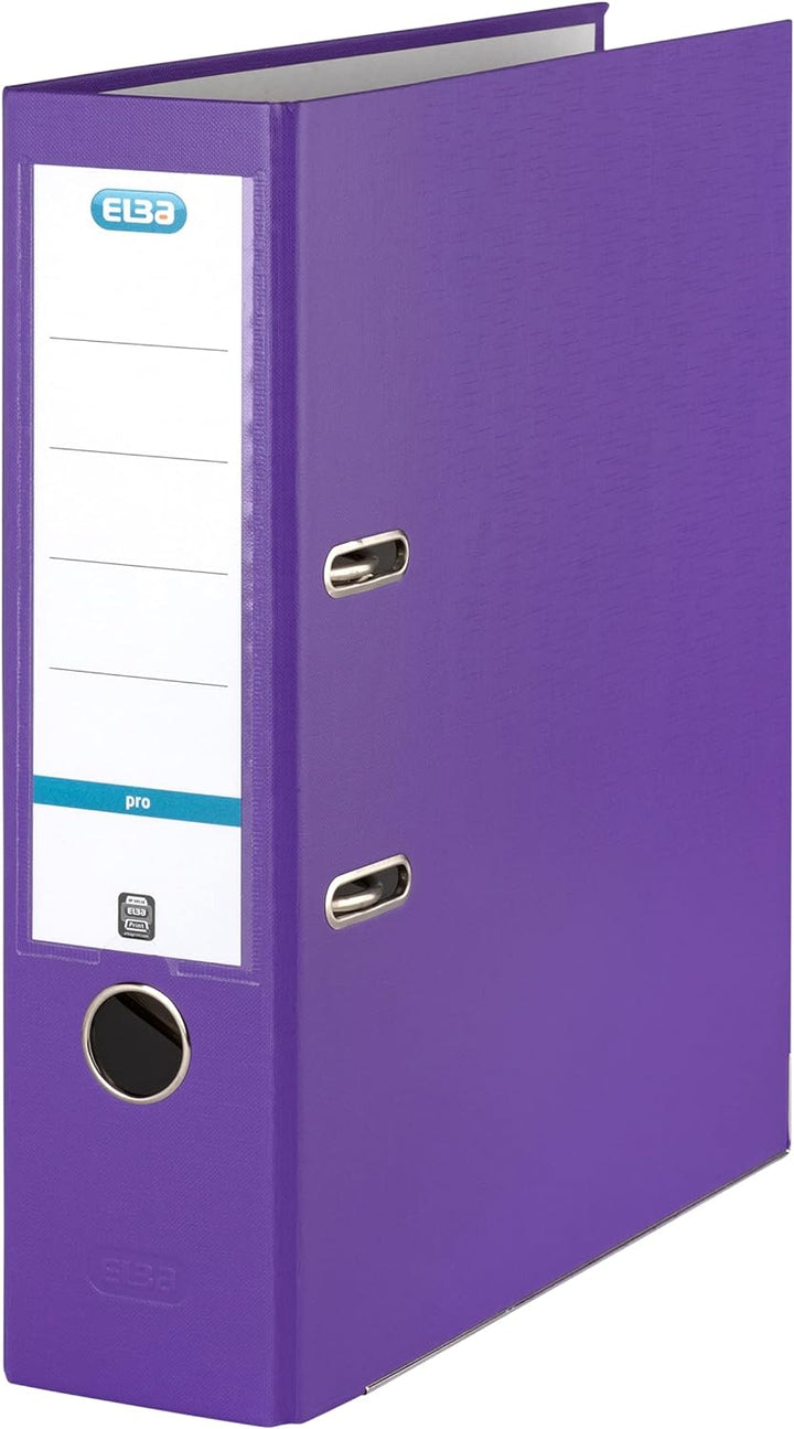 Elba Ordner A4, Smart Pro, 8 cm breit, Kunststoff aussen, violett, 10 Stück violett A4, breit, viole