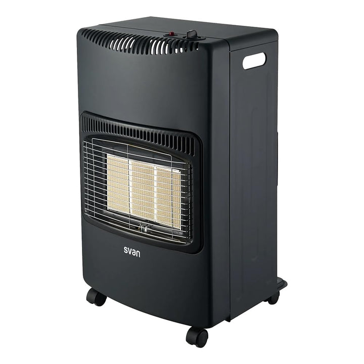 Svan Estufa Cerámica Negro SCEBC4200P. 4200W, 3 Niveles de potencia, Calefacción por Plato cerámico,
