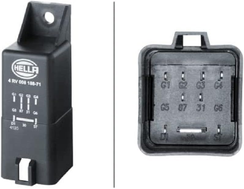 HELLA 4RV 008 188-711 Steuergerät, Glühzeit - 12V - 9-polig - nachglühfähig - Zylinderanzahl: 4