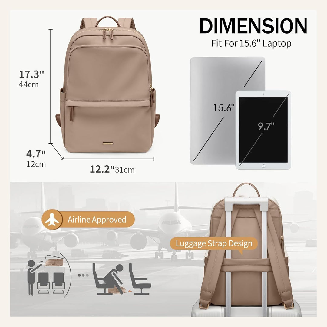 GOLF SUPAGS Laptop Rucksack für Damen Casual Daypack für Arbeit Reisen College Schulrucksack Handtas