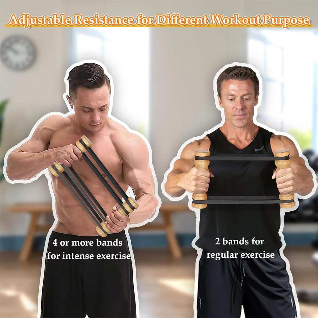 Premium Wooden Rip Stick for Shoulder & Resistance Training | Adjustable Full-body Muscle Building B