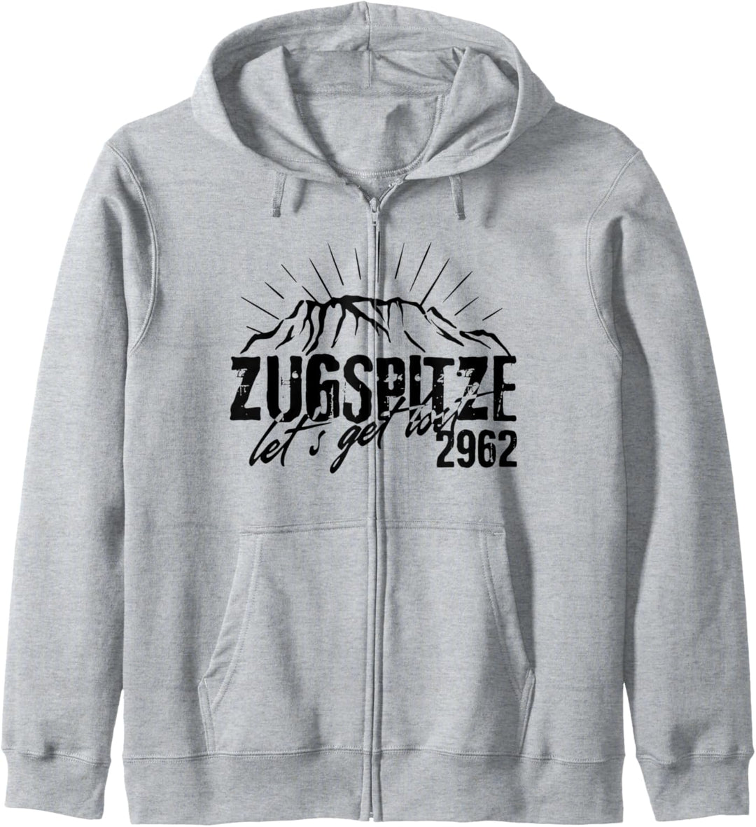 Zugspitze 2962 Garmisch Bergsteiger Wandern Berg Kapuzenjacke