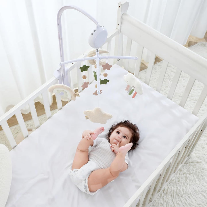 Mobile Baby,Baby Spieluhr mit 35 Musik,Einstellbare Lautstärke,Einfach anzubringen,Stoppt nach 30 Mi
