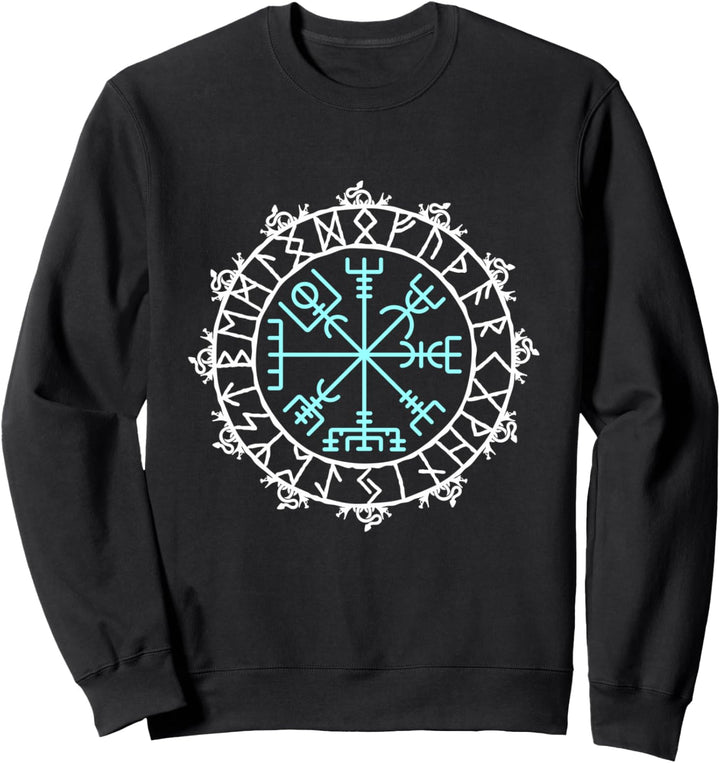 Wikinger Rune VEGVISIR nordische Rune Glyphe Wikinger Symbol Sweatshirt