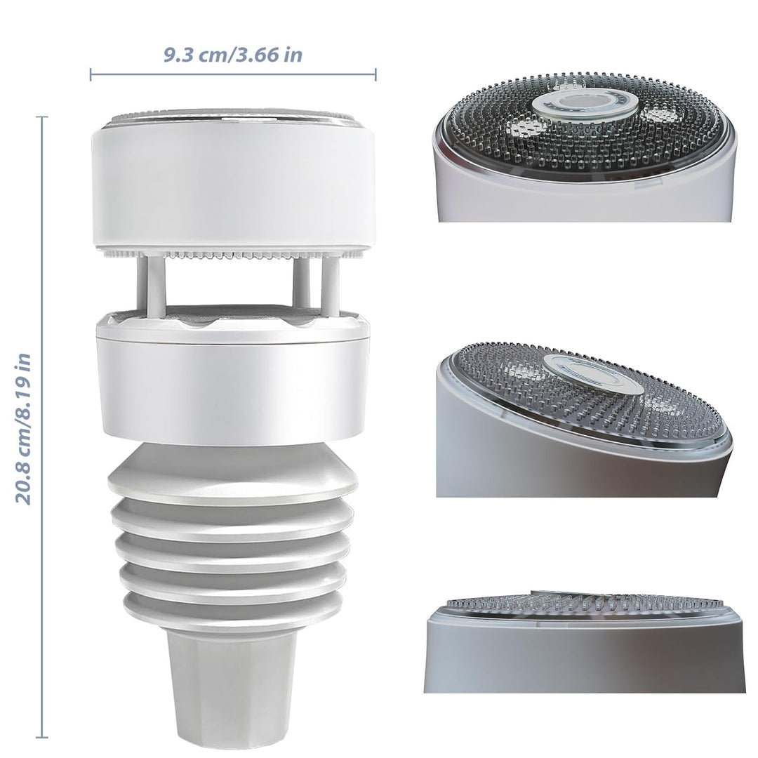 Ecowitt Wittboy Wetterstation funk mit aussensensor, 3-in-1-WiFi-Wittboy-Hub, 7-in-1 solarbetriebene