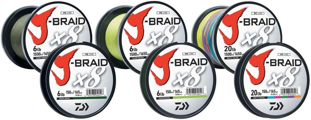 Daiwa J-Braid 300M 8-Strand Woven Round Braid Line dunkelgrün 30 lb, dunkelgrün 30 lb