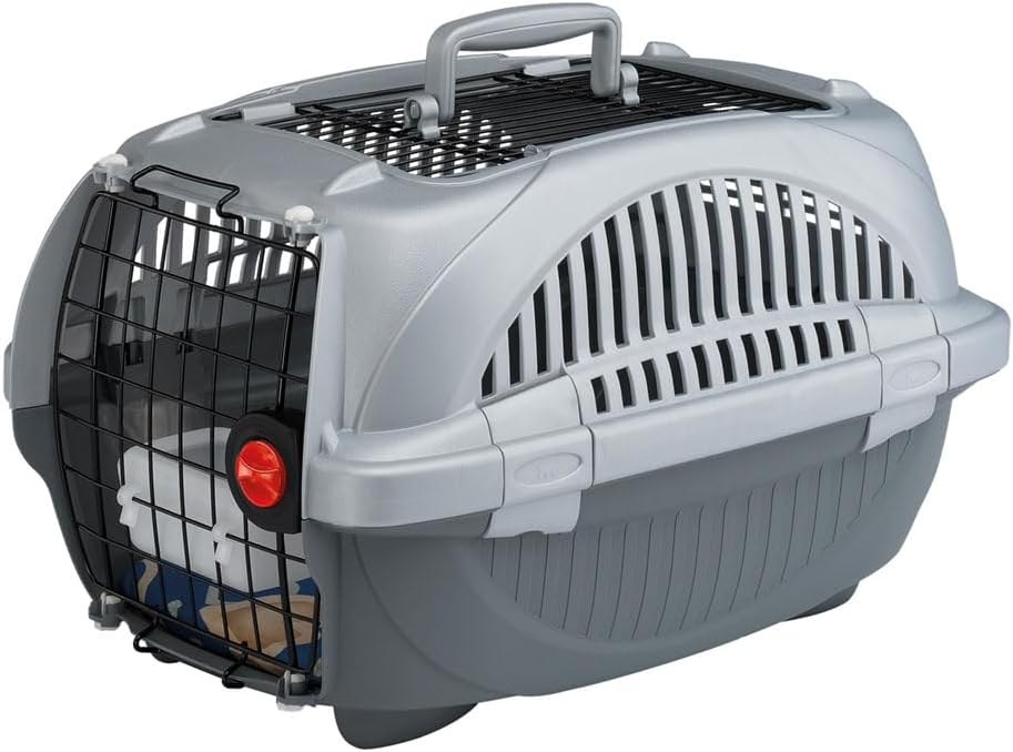 Ferplast Transportbox für Haustiere Hundebox für kleine Hunde und Katzen Atlas deluxe 20 Open, Trans