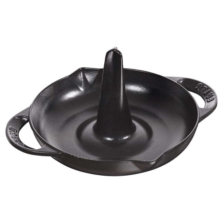 Staub 1200023 Hähnchenbräter, 24 cm, Edelstahl, schwarz 24 cm Schwarz, 24 cm Schwarz