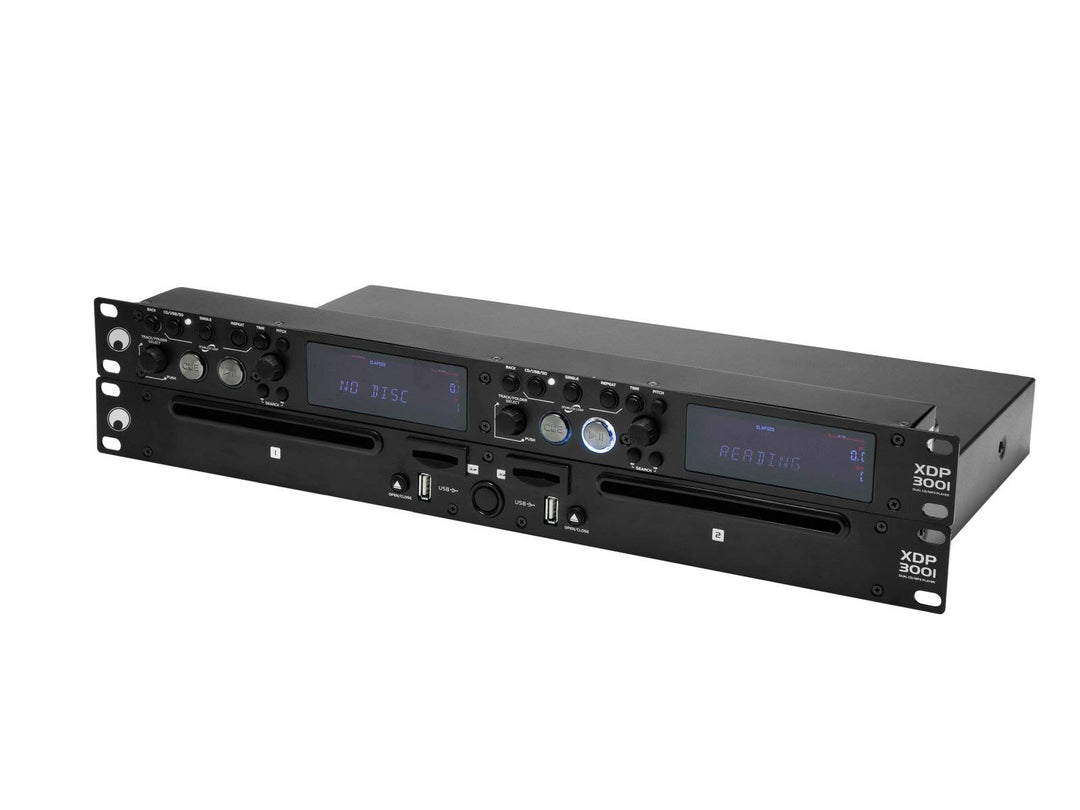 OMNITRONIC XDP-3001 CD-/MP3-Player | Doppel-CD- und MP3-Player für CD, USB und SD