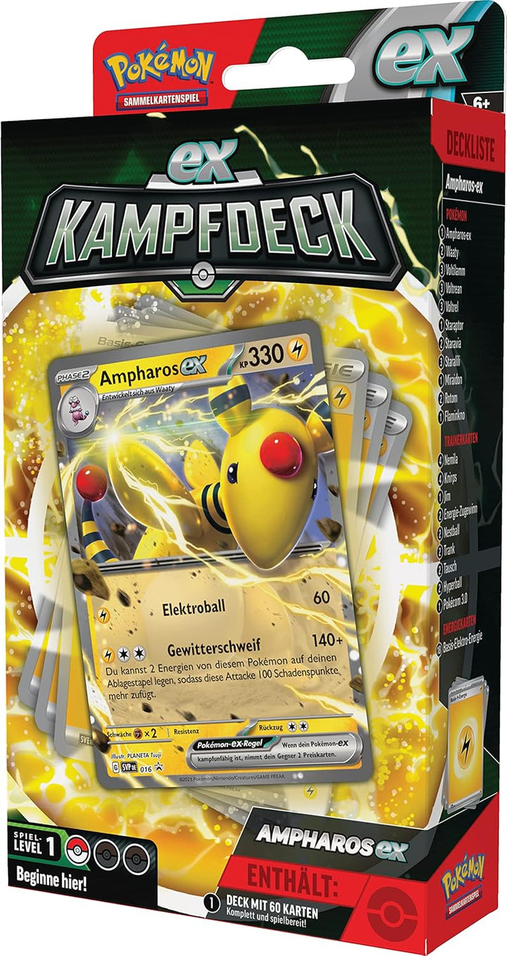 Pokémon-Sammelkartenspiel: Kampfdeck Ampharos-ex (sofort spielbares Deck mit 60 Karten), Ampharos-ex