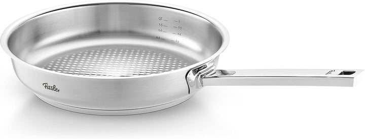 Fissler Original-Profi Collection/Edelstahl-Pfanne (Ø 28 cm) Stielpfanne mit Innen-Skala, novogrill