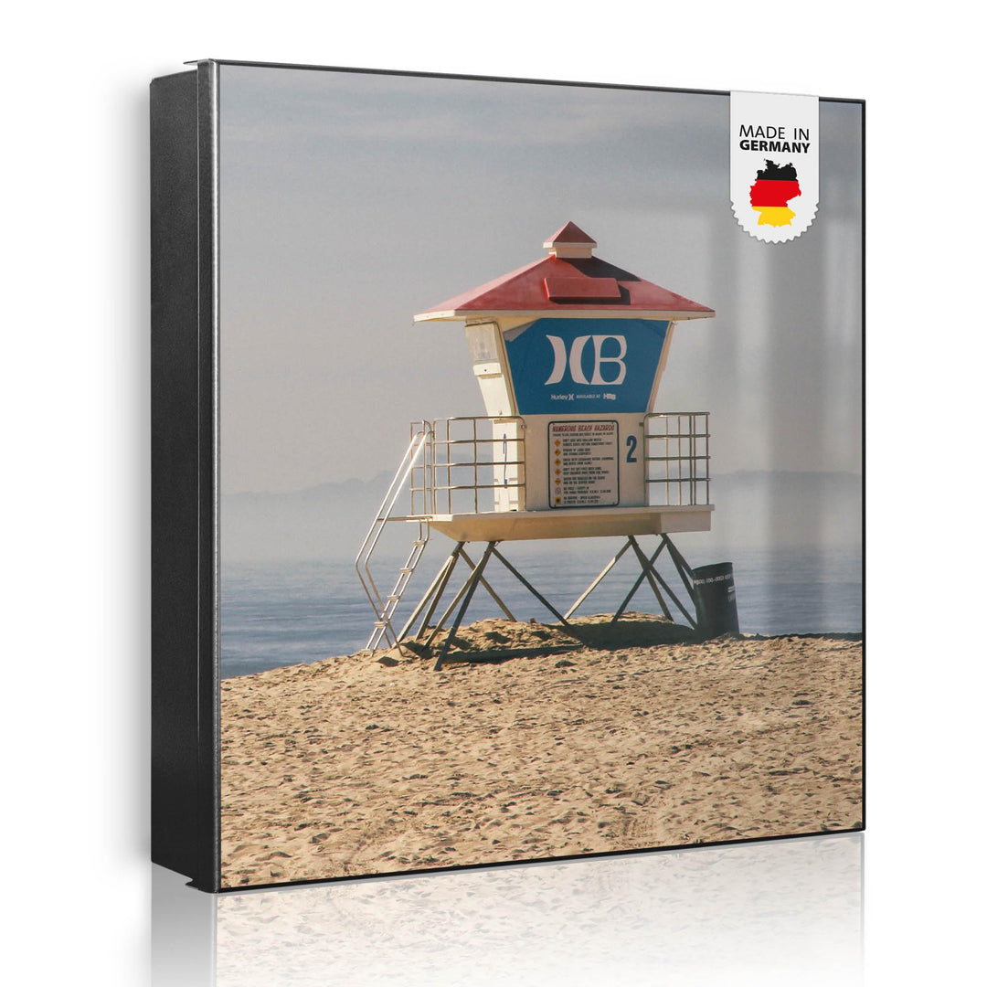 banjado Grosser Schlüsselkasten Glas - Schlüsselbox 30x30cm mit 50 Haken - Schlüsselkasten modern fü