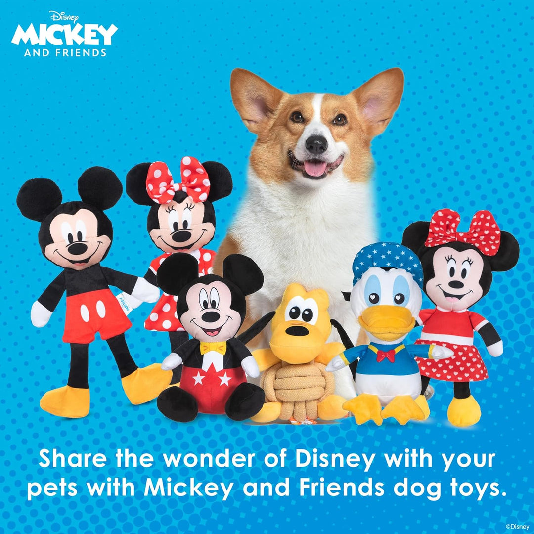 Disney for Pets Mickey Mouse & Minnie Mouse Plüsch-Quietscher mit knisterndem Flattie-Körper, Hundes