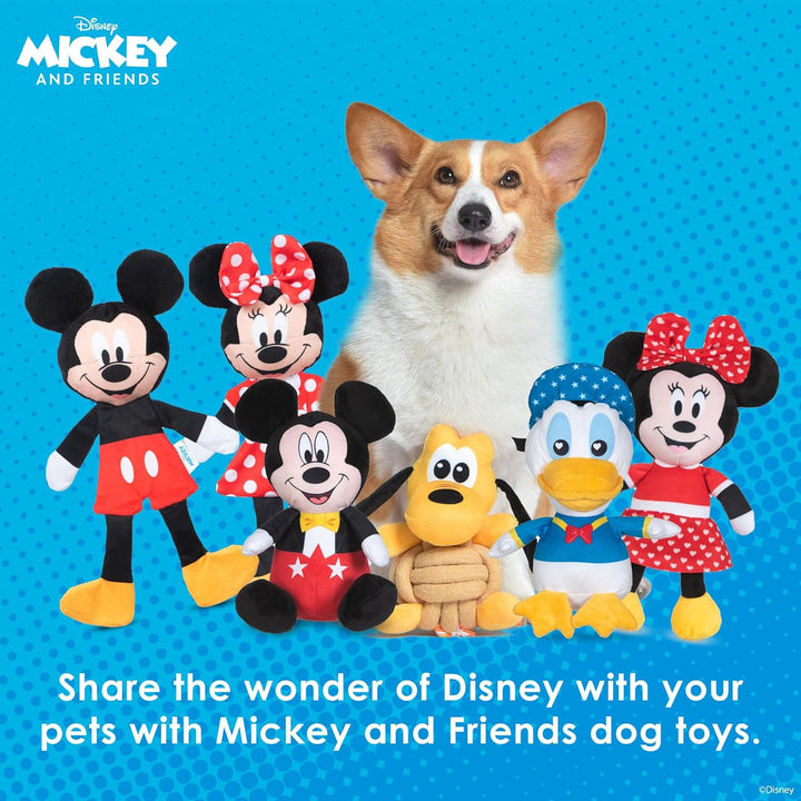 Disney for Pets Mickey Mouse & Minnie Mouse Plüsch-Quietscher mit knisterndem Flattie-Körper, Hundes