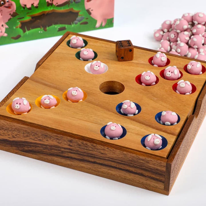 ROMBOL Ferkelspiel - Das Würfelspiel mit den süssen Ferkeln für die ganze Familie, für 2 bis 6 Spiel