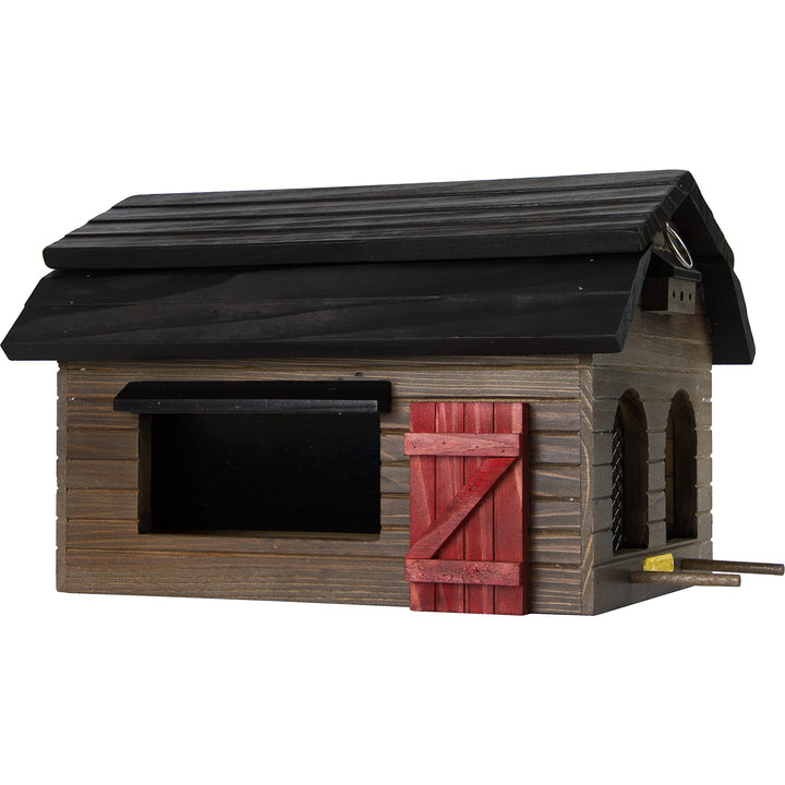 Wildlife Garden WG220 Futterscheune Braun - Vogelfutterhaus aus Holz