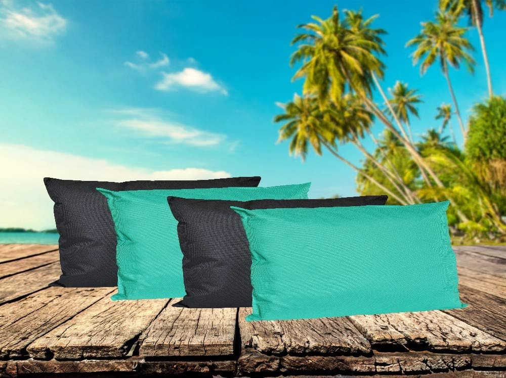 JACK 4X Outdoor Lounge Kissen 30x50cm viele Farben Dekokissen inkl. Füllung Wasserfest Sitzkissen Ga