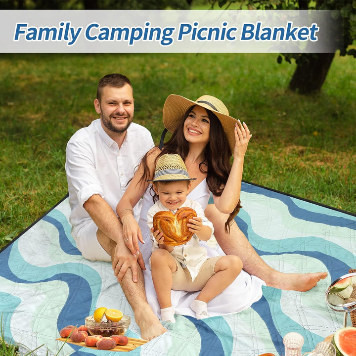COVACURE Picknickdecke 200x200 cm XXL – Wasserdicht, Sandfrei & Waschbar – Isolierte Stranddecke für