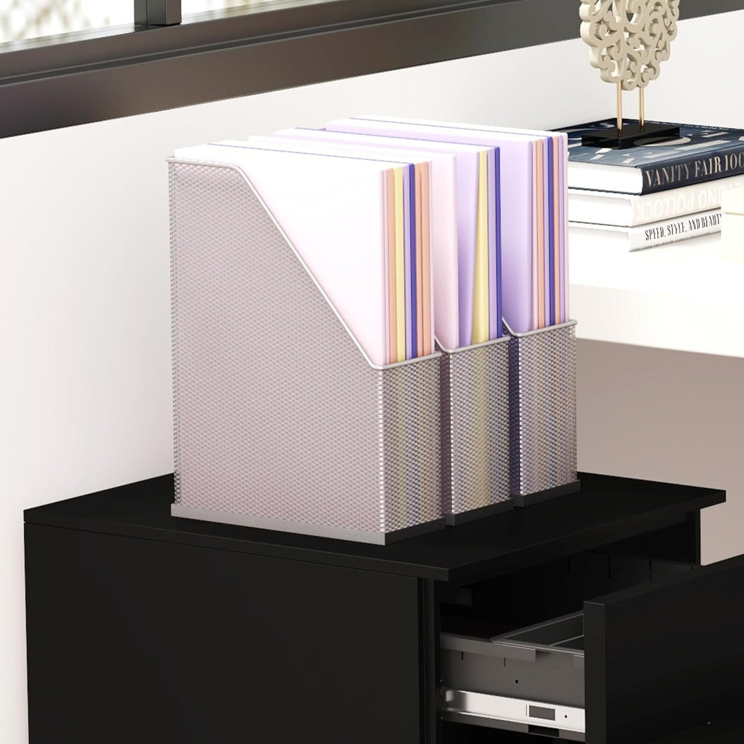 Vinsetto Rollcontainer Aktenschrank mit 3 Schubladen, Büroschrank mit Schloss, Druckschrank, Untersc