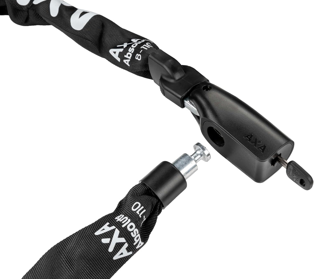 AXA Absolute 8-110 Kettenschloss – Länge 110 cm – Sicherheitsstufe 9 – Stahlglieder 8 mm – Hohe Sich