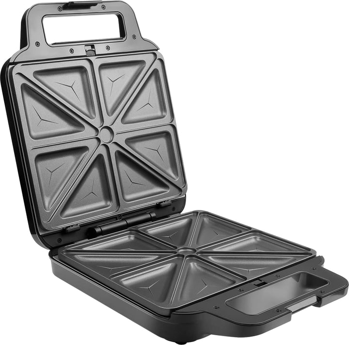 Concept SV3081 Sandwichmaker mit Dreieckplatten FAMILY 1200 W, Weiss/Grau