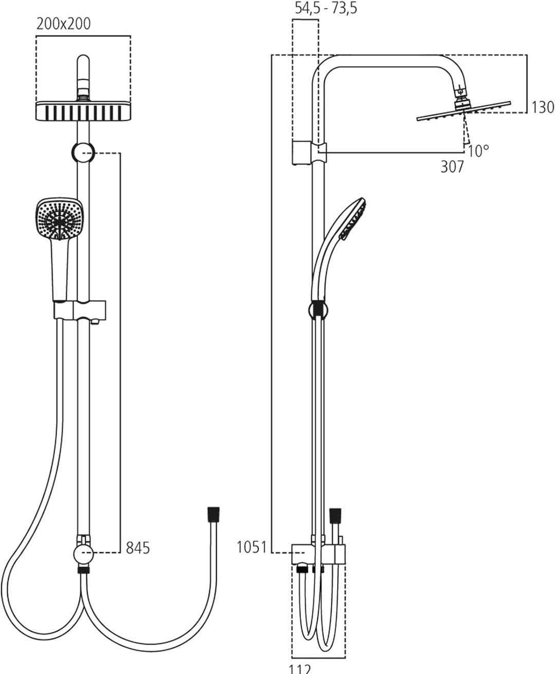 Ideal Standard A5862AA Idealrain Cube Duschsystem