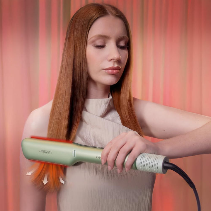Cecotec Air Lisse Olive Warmluft-Haarglätter. 600W, Haarschutz, Ionen-Technologie, Keratin und Argan