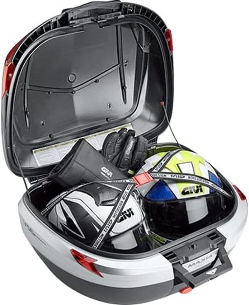 Givi V56NN Maxia 4 Monokey Topcase in Carbon Optik Roten Reflektoren Schwarz, Schwarz