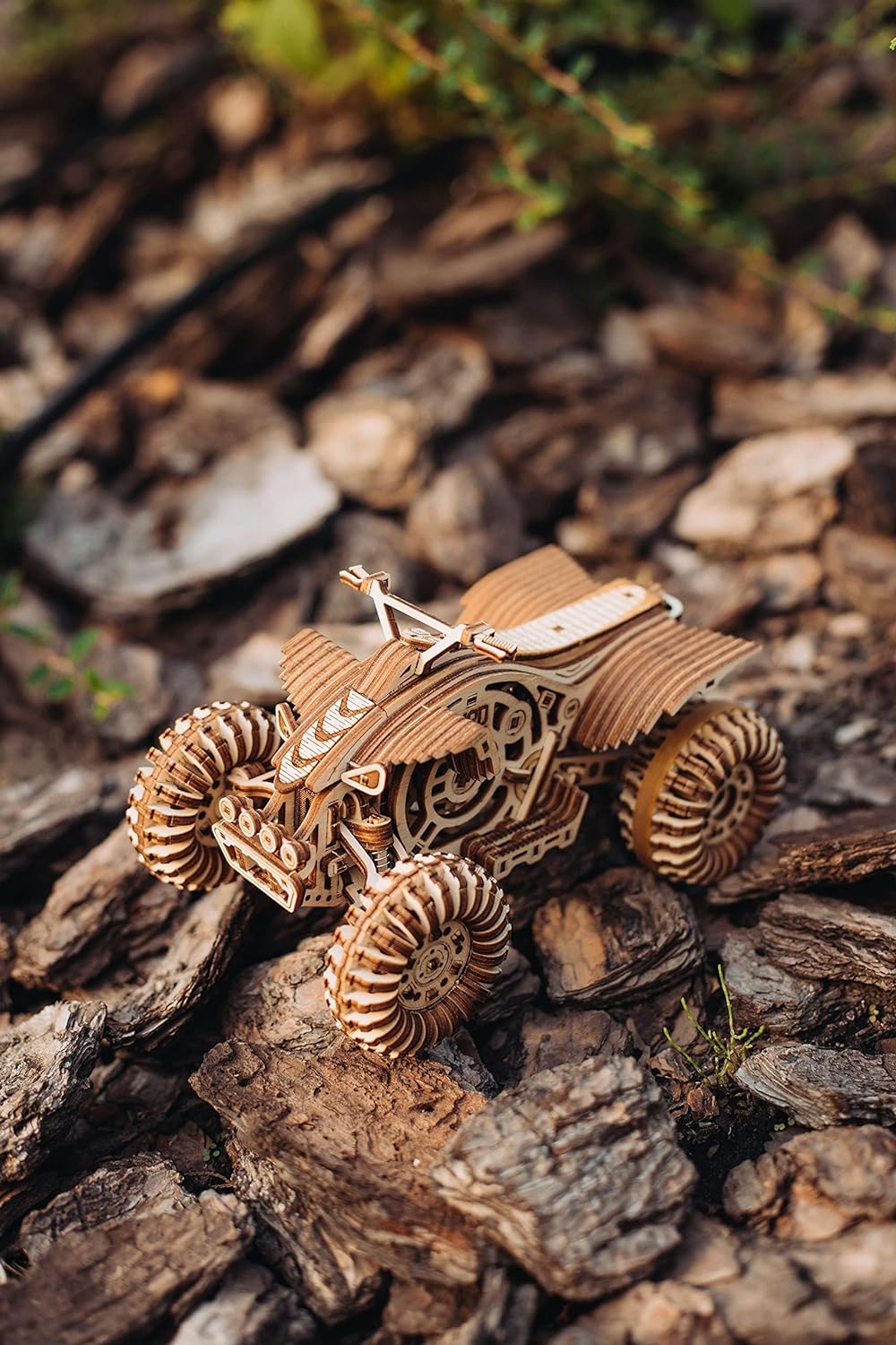 Wood Trick Quad Bike 3D Holzpuzzles zum Bauen für Erwachsene und Kinder – Fährt bis zu 30 Fuss – Hol