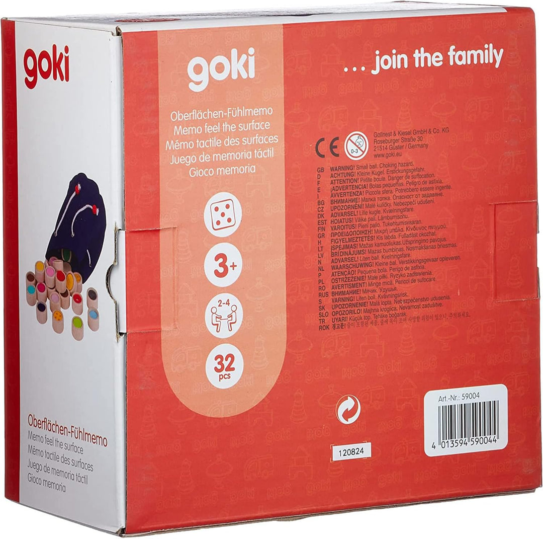 Goki Fühl Memory Lernspielzeug - Tastspiel für Kinder