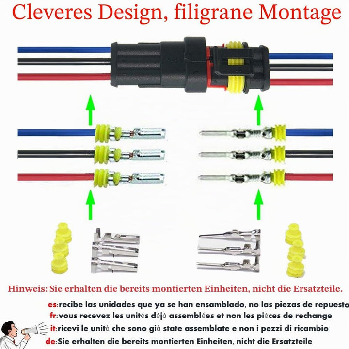Way Auto Wasserdichter elektrischer Steckverbinder, 3pin Stecker Autoelektrischer Kabelverbinder mit