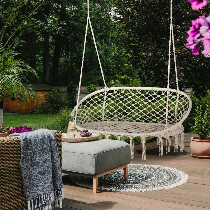 Outtec® XXL Hängesessel Outdoor - bis 200 kg, Hängeschaukel Zweir Personen - 2-Sitzer Sessel zum Auf