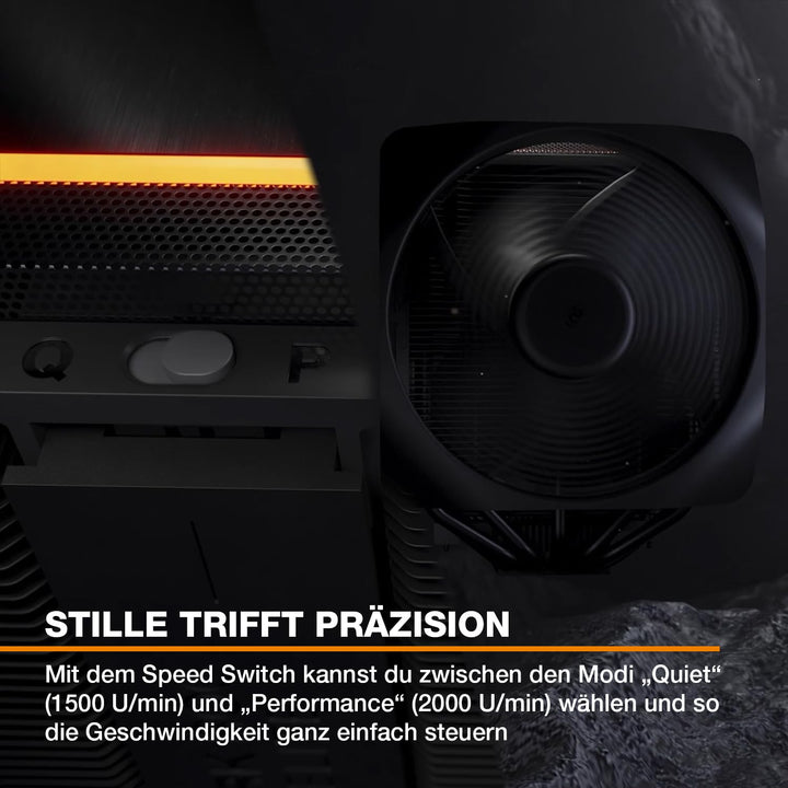 be quiet! Dark Rock Elite Luftkühler, 2x Silent Wings 135mm PWM Lüfter, Speed Switch mit 2 Modi, Hoc