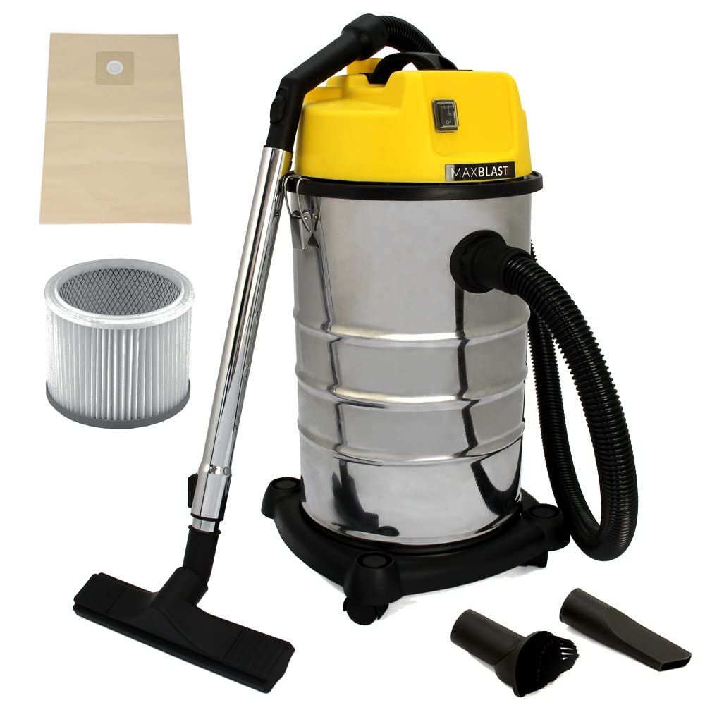 30L Staubsauger 1400 W Nass Trocken Industriestaubsauger 30 L Industriesauger Gelb Mehrzwecksauger T