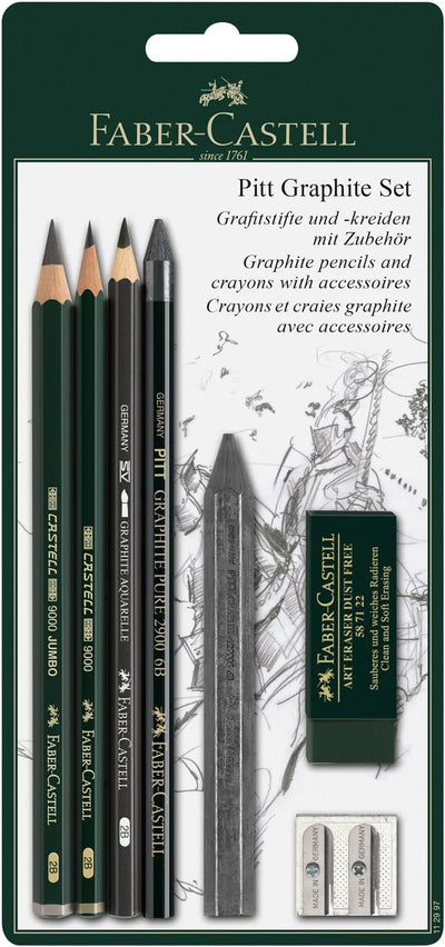 Faber-Castell 110095 - Farbstifte Polychromos 36er Metalletui und Pitt Graphite Zeichenset 36er Meta