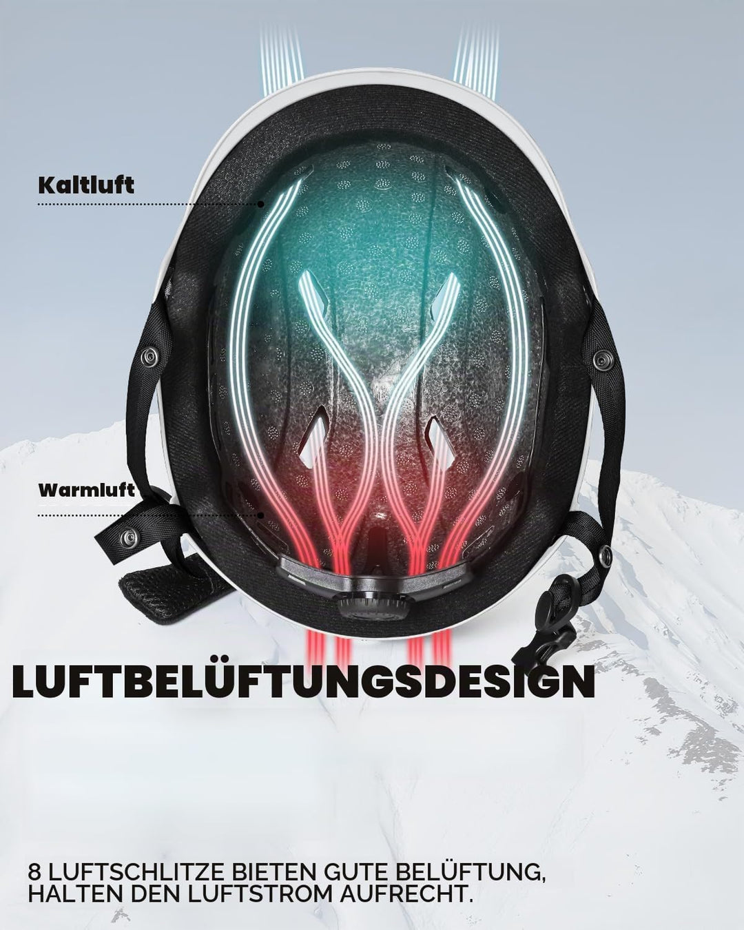 Victgoal Skihelm Herren Damen mit Warme Flusen-Ohrpolster, Gute Belüftung Sicherheits Snowboard Helm