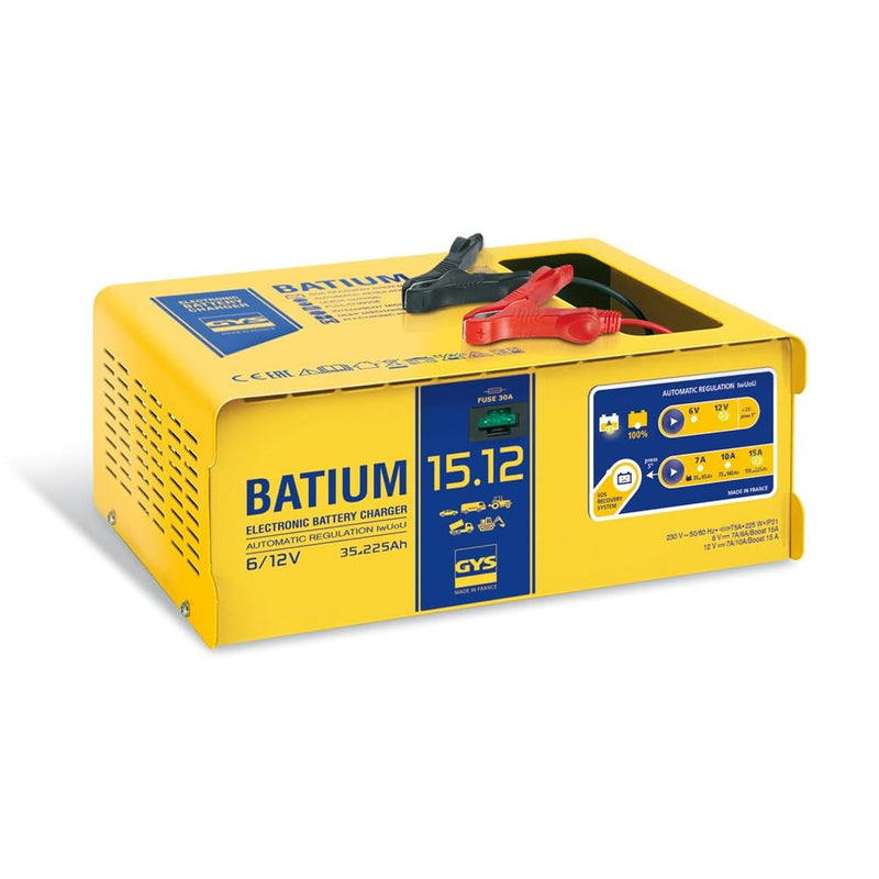 GYS Batium 15-12 6/12V automatisches Batterieladegerät mit Mikroprozessor