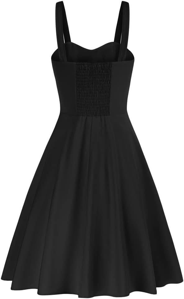 Belle Poque Damen Kleider Casual Cocktailkleid Sommerkleid Elegant Spaghetti Freizeitkleid A-Line La