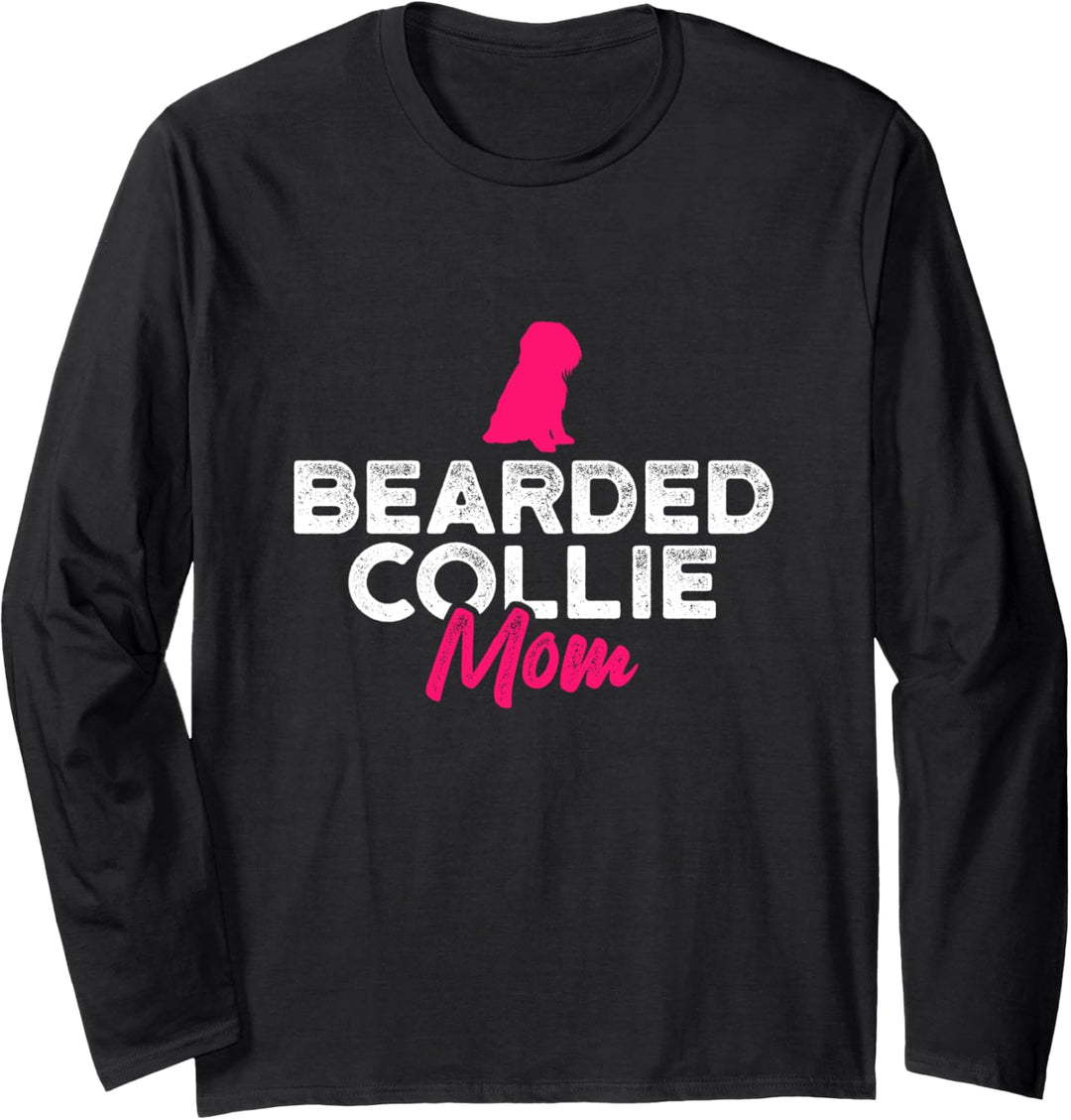 Bearded Collie Mom Langarmshirt