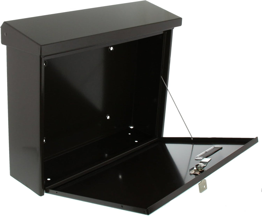 Burg-Wächter Briefkasten mit Öffnungsstopp, A4 Einwurf-Format, EU Norm EN 13724, Verzinkter Stahl, A