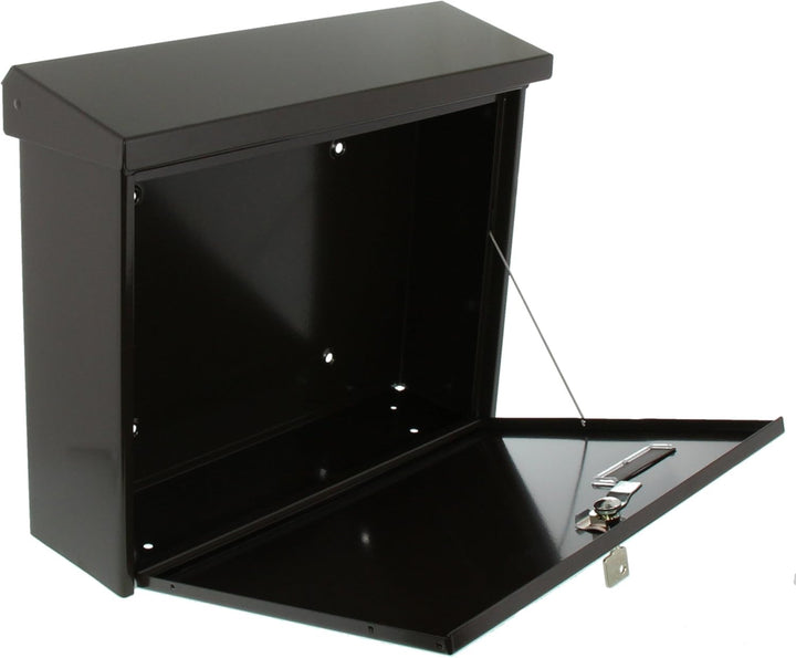 Burg-Wächter Briefkasten mit Öffnungsstopp, A4 Einwurf-Format, EU Norm EN 13724, Verzinkter Stahl, A