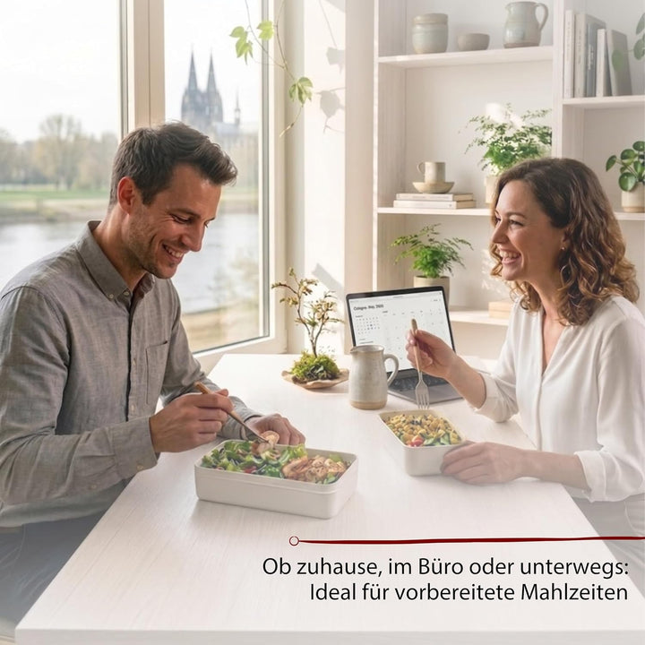 Cloer 800S1-1 Lunch Care System - Bento Box 5-teilig, XXL- Format 2100ml, unterteilbar mit auslaufsi
